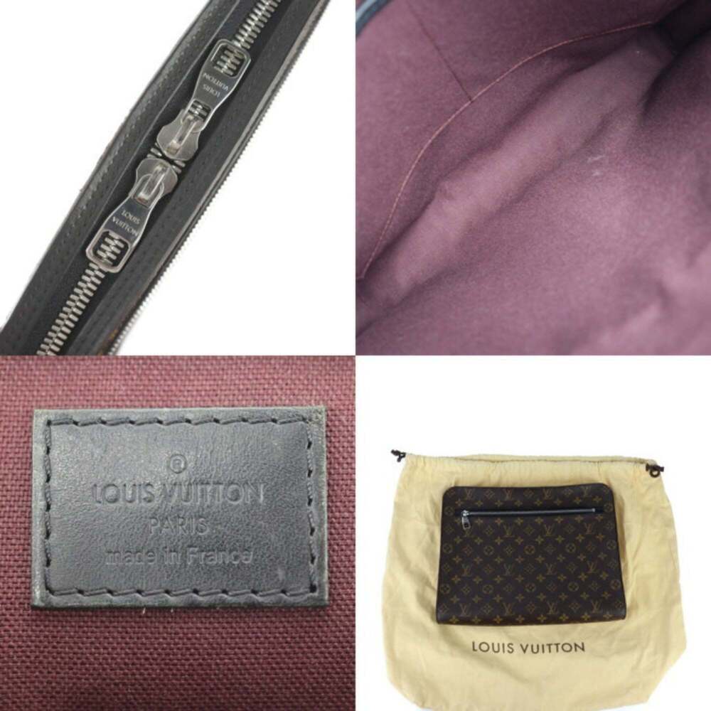 LOUIS VUITTON Authentic Black Monogram Leather Clutch Bag - Picture 9 of 9